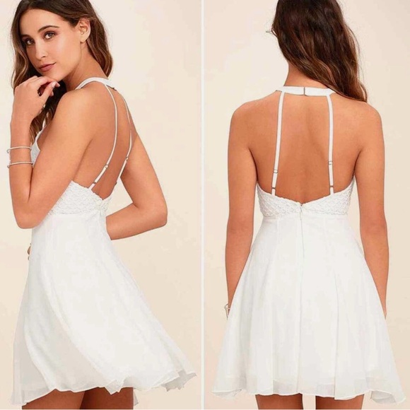 NWT Lulus Made in the Crocheted White Dress - L - Picture 2 of 6